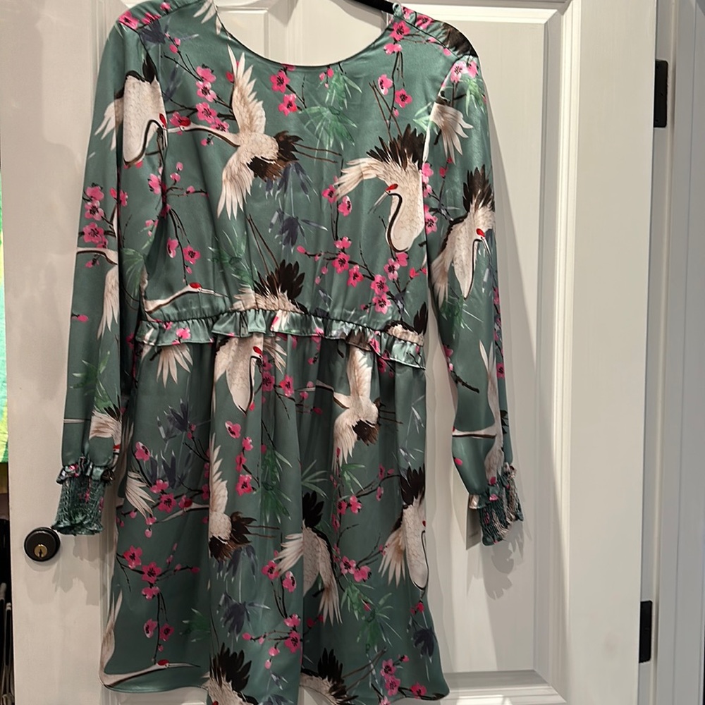 Zara silky patterned short dress